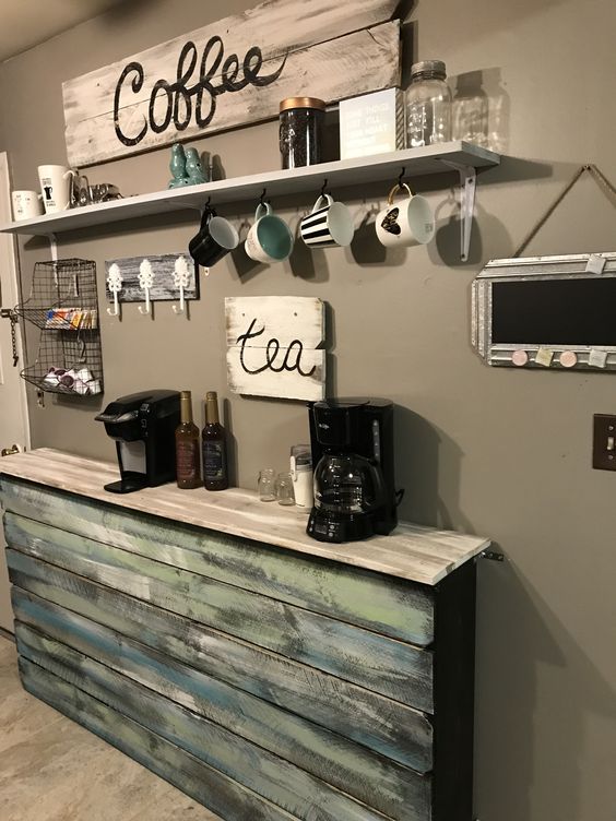 Pallet no cantinho do café