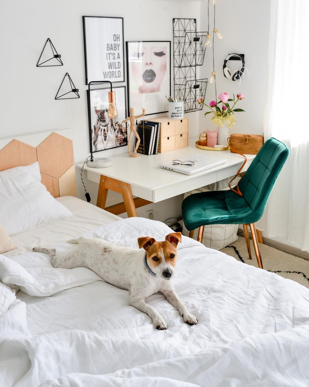 Decoração de home office no quarto