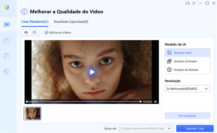 Como aumentar a qualidade de vídeo com 4DDiG passo 4