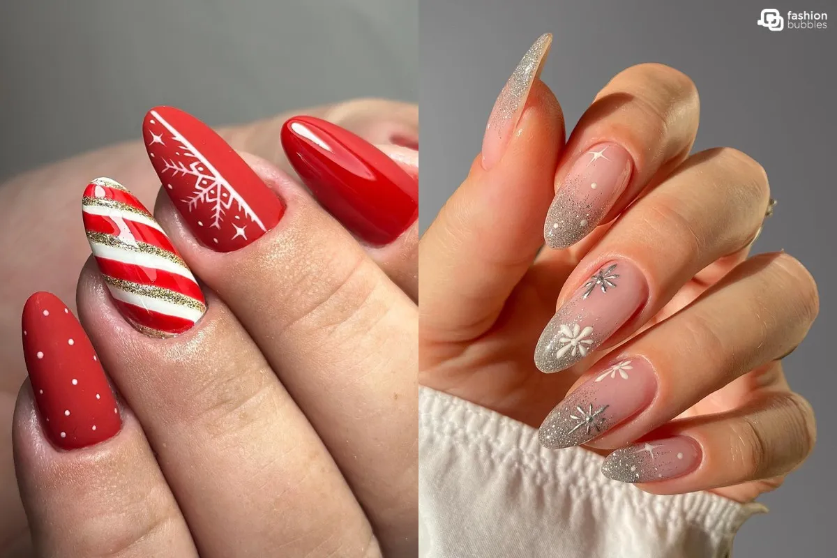 Sugestão unha para o Natal e Ano Novo