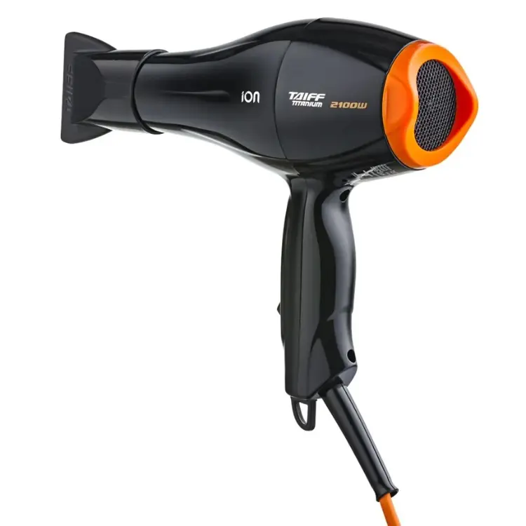 Taiff Titanium preto, com detalhes em laranja 