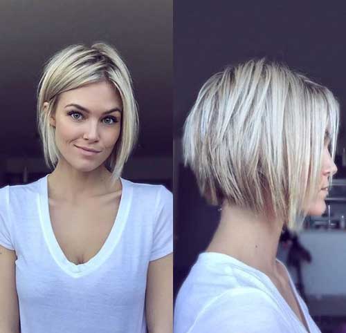 montagem com 2 fotos de mulher mostrando corte de cabelo curto