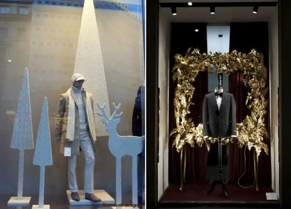 Vitrine de Natal masculina