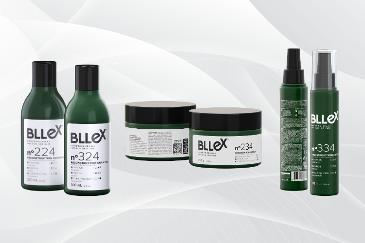 Produtos para cabelo da linha Bllex® Reconstrução