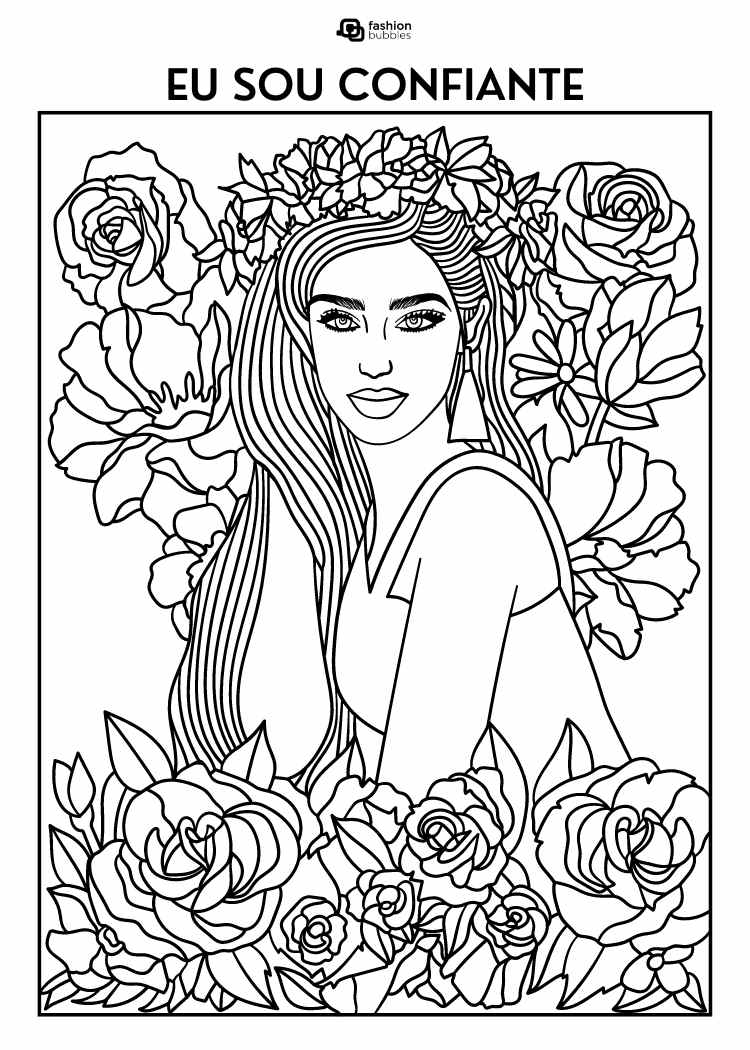 Desenho de mulher para colorir