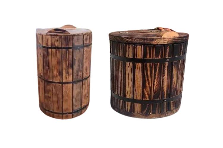 Duas opções de barril decorativo. 
