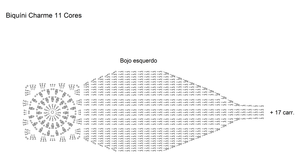 Gráfico para top de crochê com bojo 