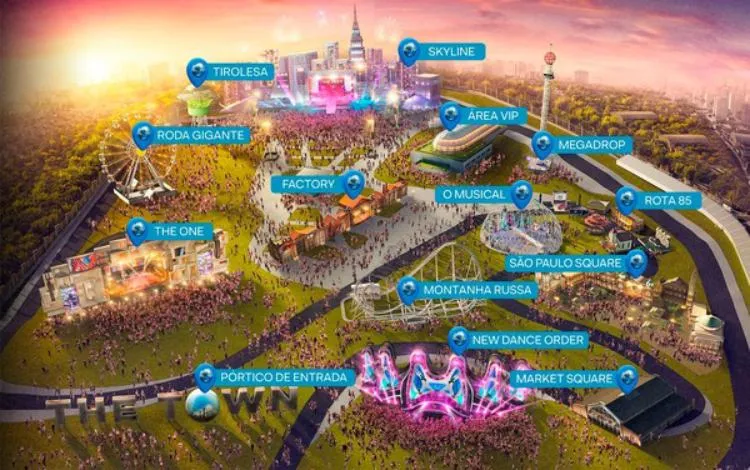 foto mapa festival the town