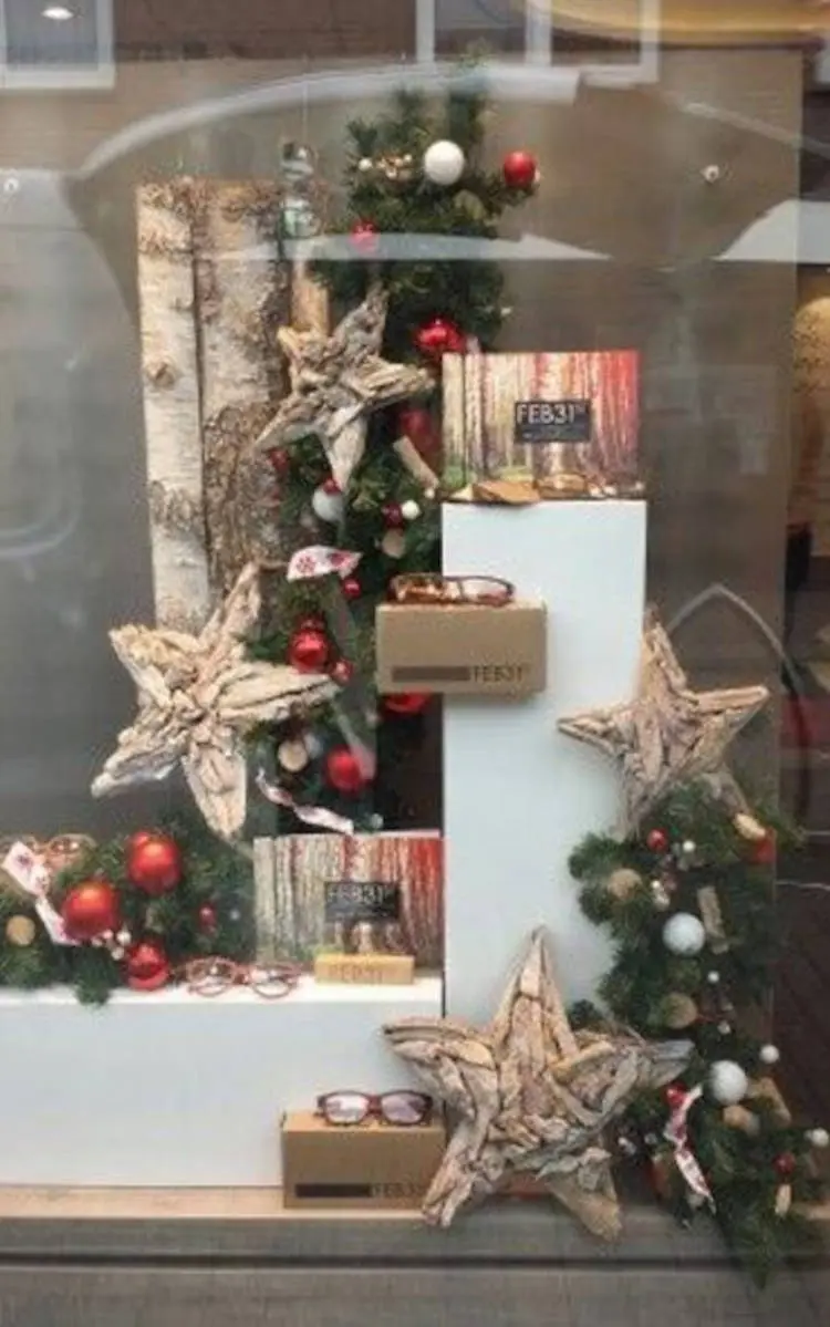 Estrela de Natal na Vitrine