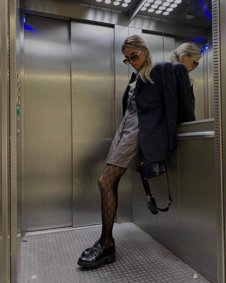 Fotografia de inverno no elevador