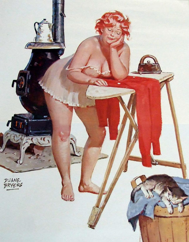 Ilustração da Pin-up Hilda de Duane Bryers. 