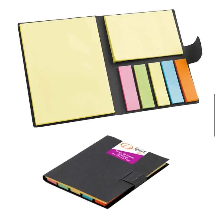 foto de bloco pequeno com post it de diversos tamanhos