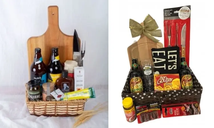 foto de dois kits de churrasco para presente