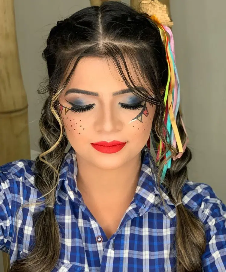 Maquiagem junina fashion