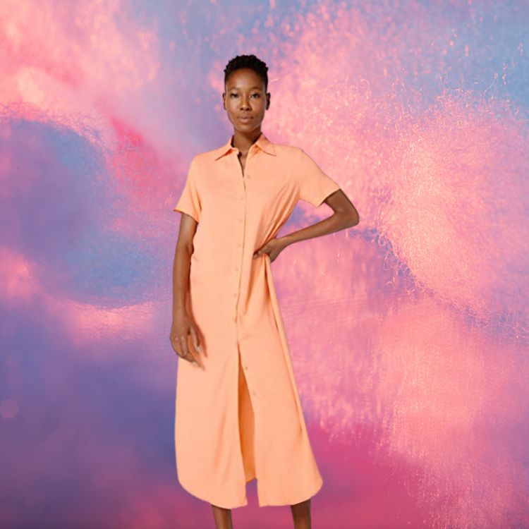Vestido Chemise Basic Color Ver23 Blueman