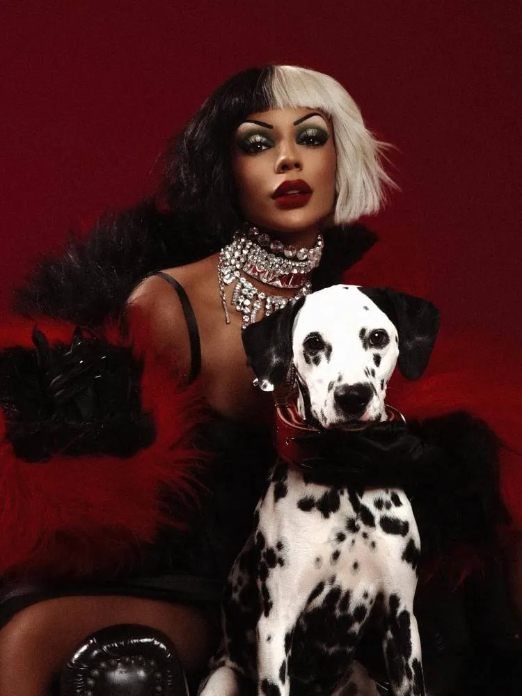 Brunna Gonçalves, esposa de Ludmilla, encarnando a icônica Cruella para o Halloween Sephora 2023