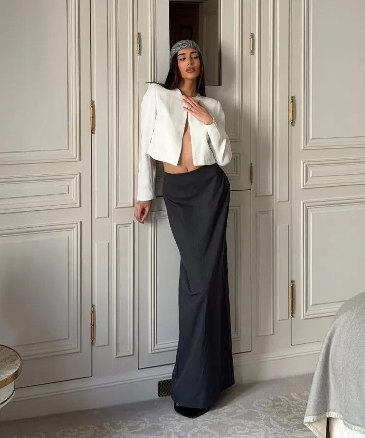 Elisa Zarzur no desfile da Armani, uma das brasileiras na Semana de Alta-Costura Inverno 26