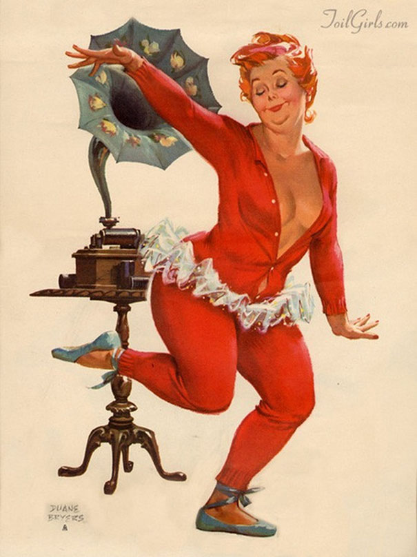Ilustração da Pin-up Hilda de Duane Bryers. 