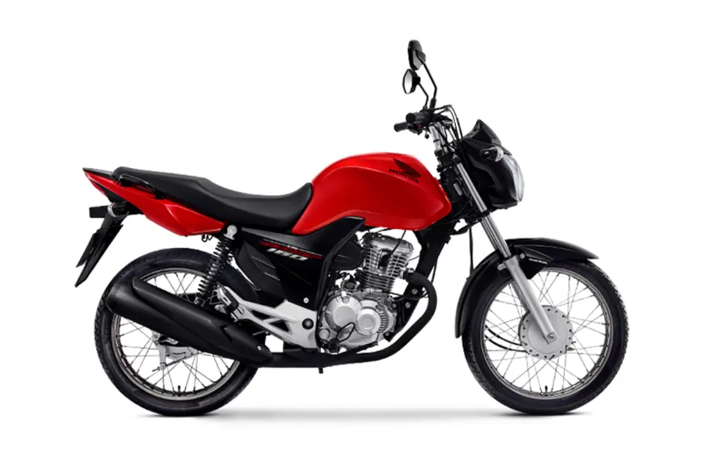 Imagem de uma Honda CG 160 Start vermelha Imagem de uma Honda CG 160 Start vermelha.
