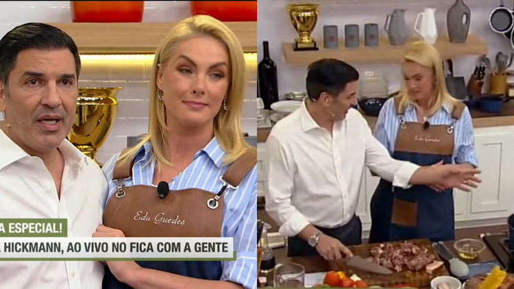 Edu Guedes volta a apresentar seu programa e recebe a visita de Ana Hickmann.