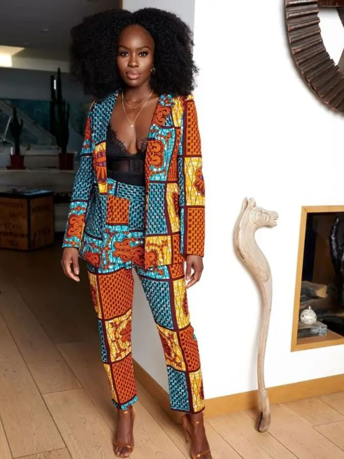 Conjunto Blazer com estampa africana
