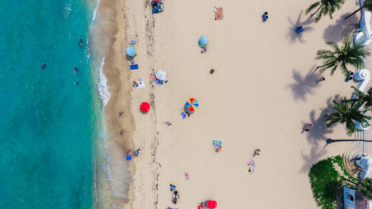 praia vista de cima
