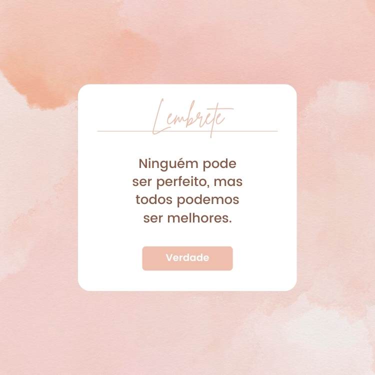 Lembrete para lidar com a decepção.