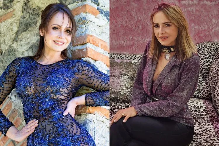 Montagem com duas fotos, sendo uma da atriz Gabriela Spanic e outra da sua irmã gêmea Daniela Spanic