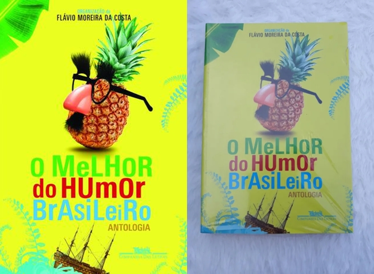 Livro O Melhor do Humor Brasileiro. Foto do exemplar O Melhor do Humor Brasileiro.