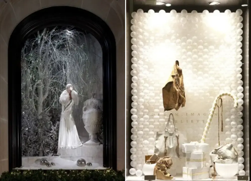Vitrine de Natal branca 01