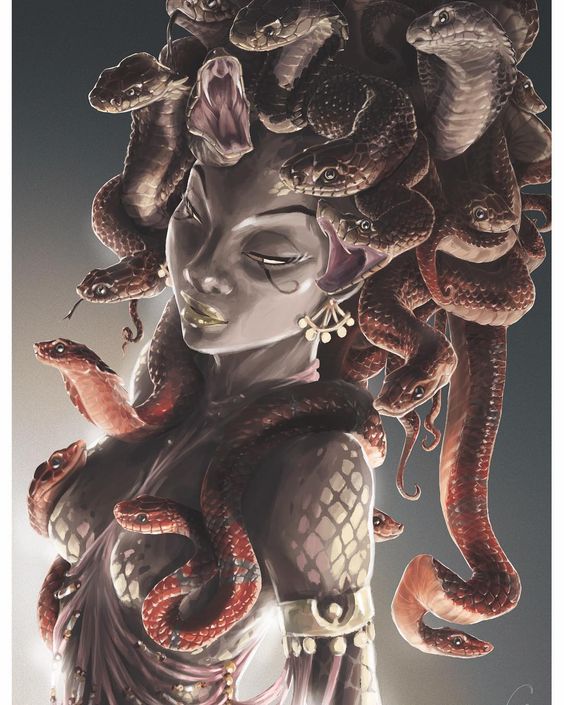 Garota medusa romântica