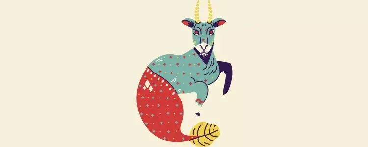 Fundo bege com símbolo do signo de Capricórnio com horóscopo de hoje