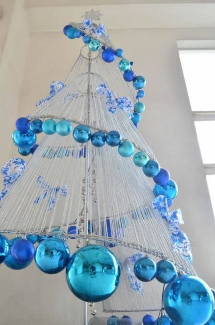 Decoração azul.
