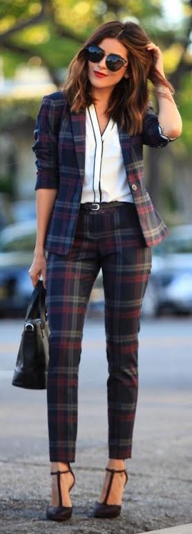 conjunto alfaiataria xadrez tartan
