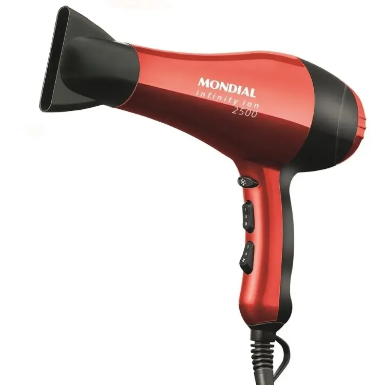 Mondial Infinity 2500 em vermelho com detalhes em preto 