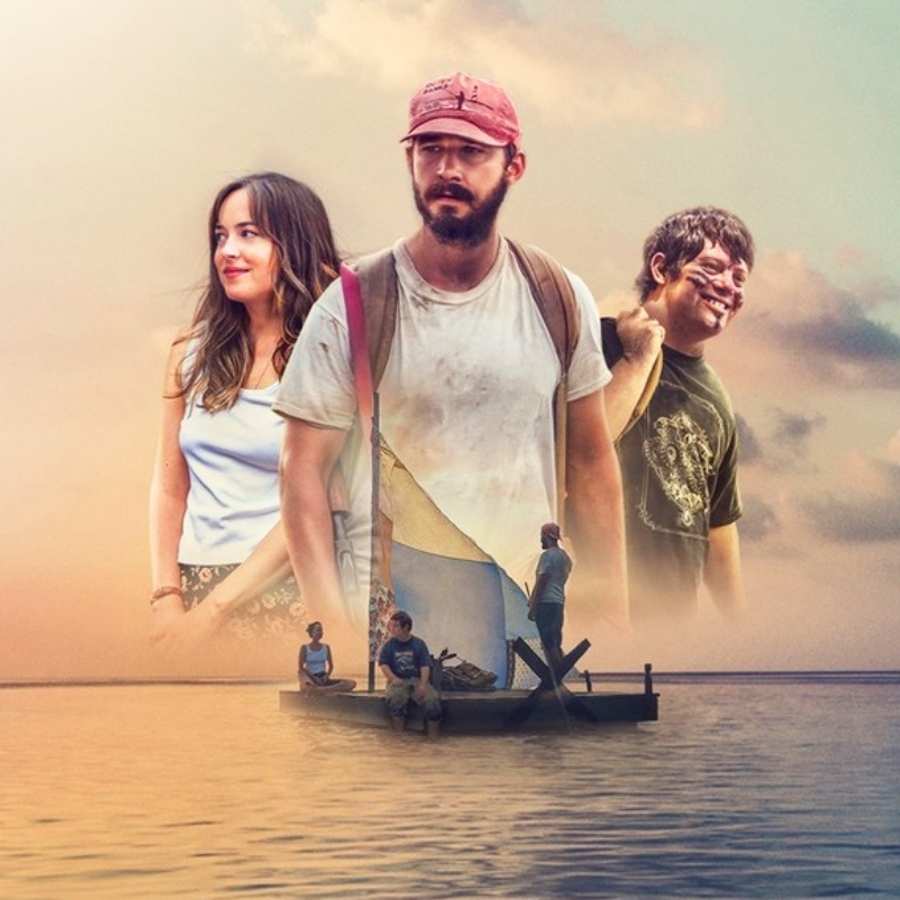 Atores do filme em montagem.