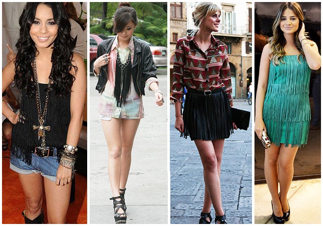 Montagem com 4 ideias de looks para festa caipira dos anos 2000