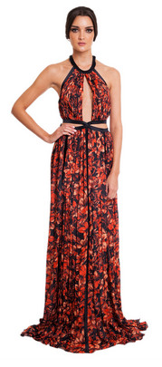 00 vestido de festa estampado