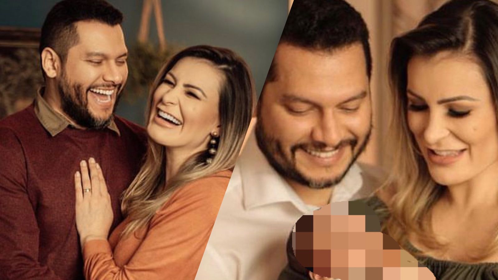 Andressa Urach e marido.