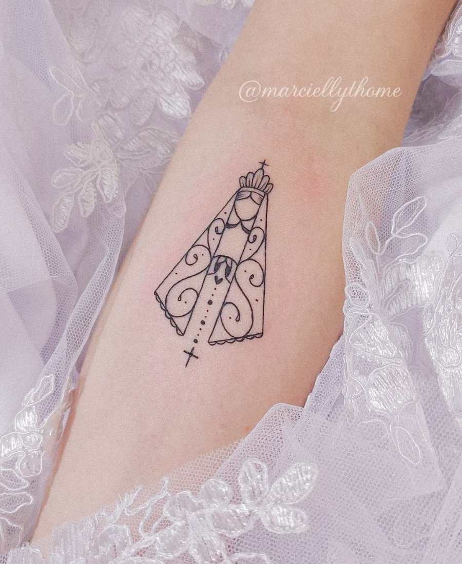 Foto de tattoo de Nossa Senhora de Aparecida.