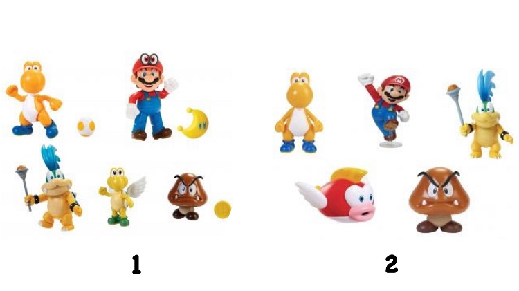 Brinquedos da Candide com personagens de Mario para Dia das Crianças