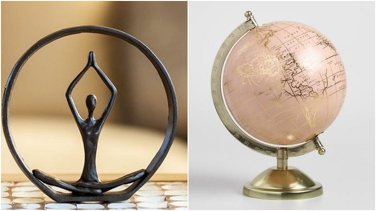 duas esculturas para decorar mesa