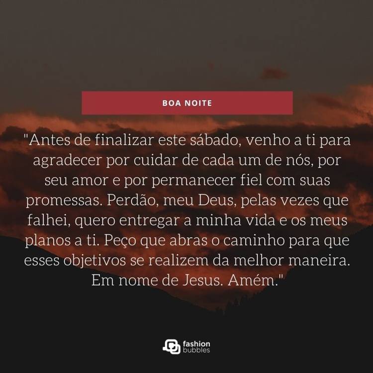 Foto de prece para fazer antes de dormir.