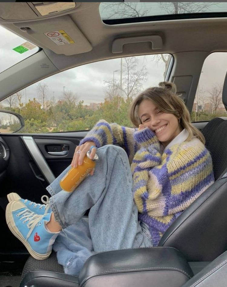Foto de inverno no carro