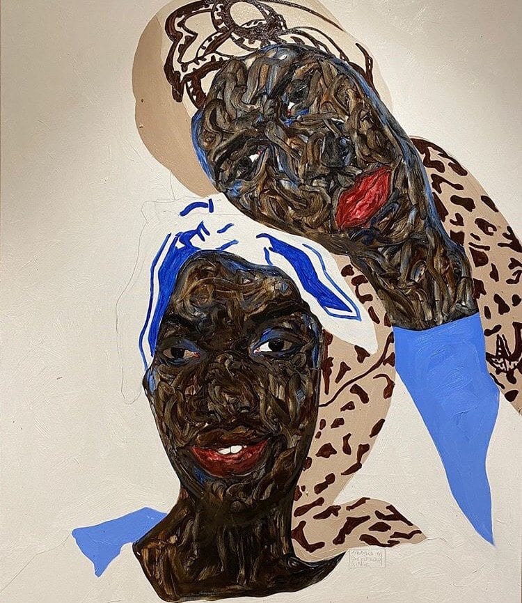 Uma das obras do pintor Amoako Boafo