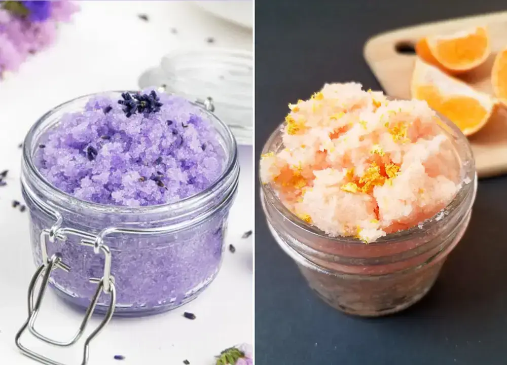 Lembrancinha DIY: esfoliante caseiro de lavanda ou laranja
