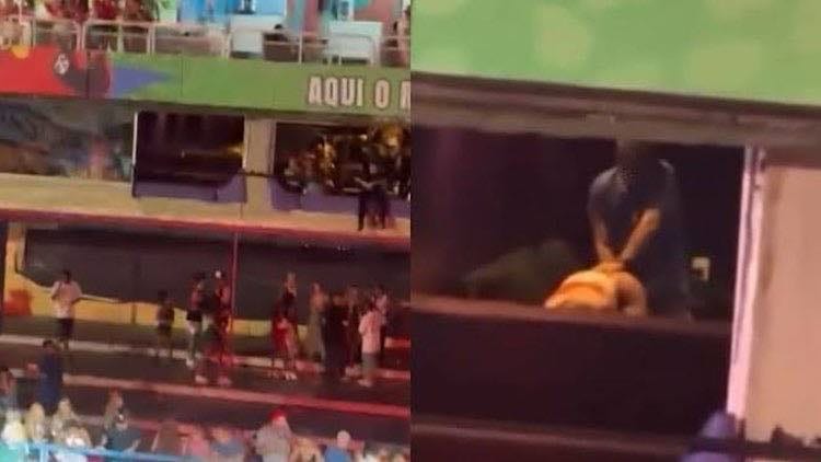 Sexo de casal hétero na Marques de Sapucaí, no RJ "roubou a cena" do último dia de ensaio técnico das Escolas de Samba.