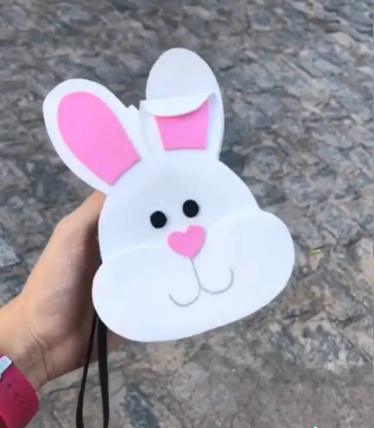 Bolsa de coelho como lembrancinha de páscoa.