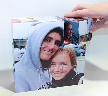 cubo com fotos do casal presente faça você mesmo Dia dos Namorados