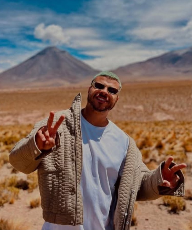 Foto de Guilherme Lima, o veggui, no deserto do Atacama
